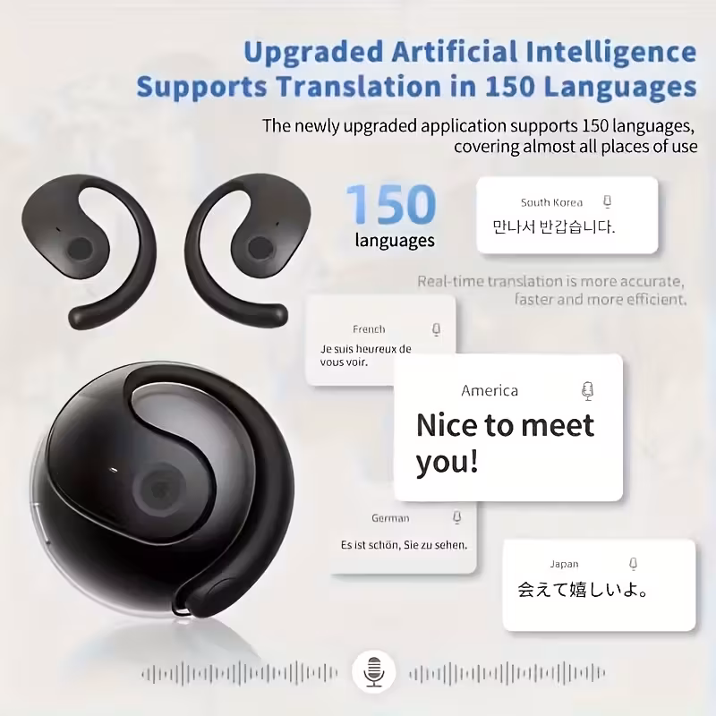 Auriculares de Traducción con Soporte para Más de 100 Idiomas